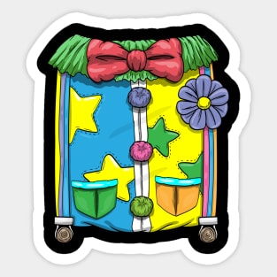 Clown costume vest carnival circus gift Sticker